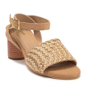 Kaanas Rosario Block Heel Sandal w/Braided Upper 6 NWT
